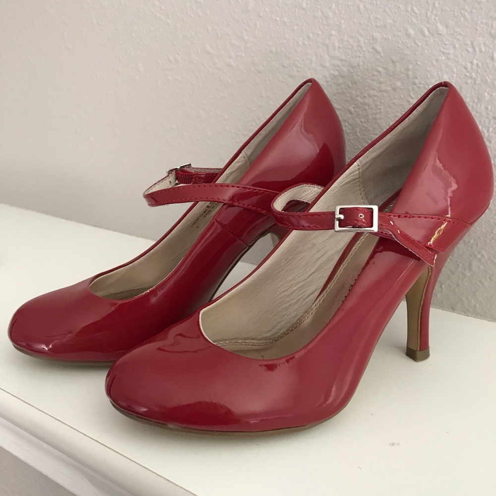 Chinese Laundry Red Mary Jane Heels